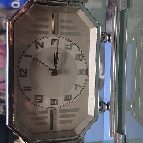 Antique Art Deco Desktop Clock - Picture 8 of 12